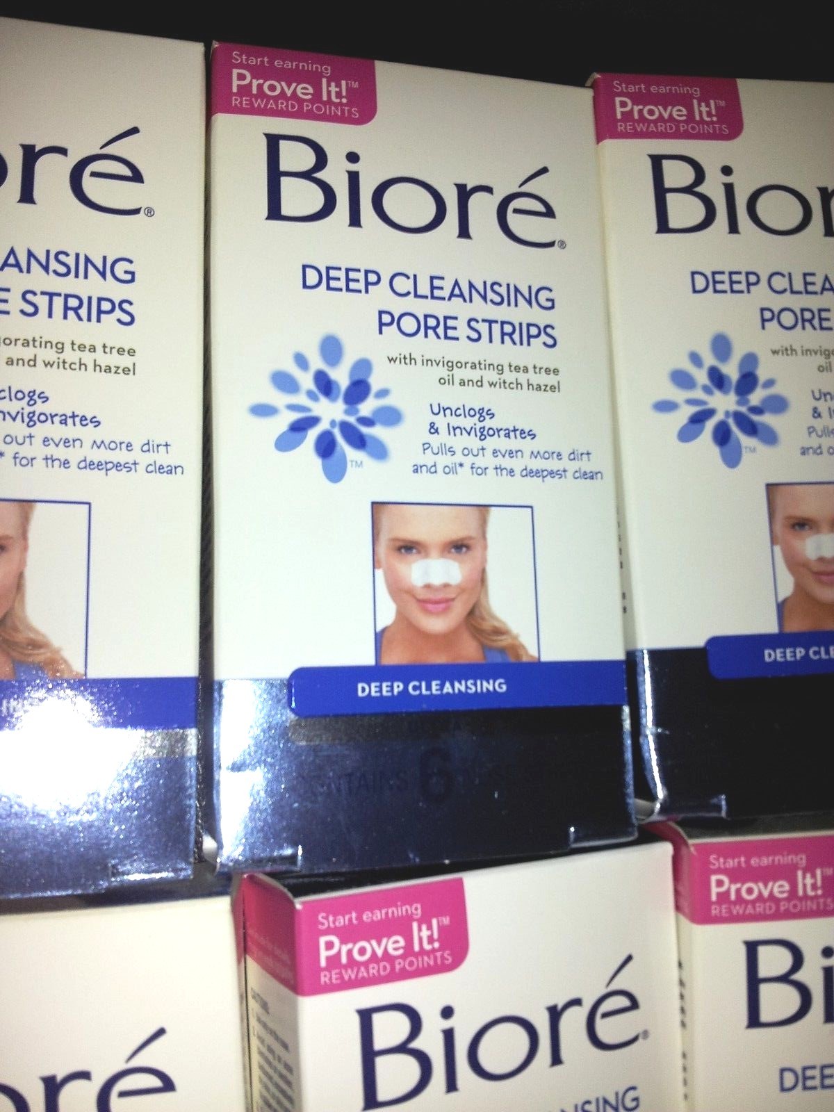 Biore Ultra Deep Cleansing Nose Pore Strips 36 Count - 6 Boxes of 6 Strips