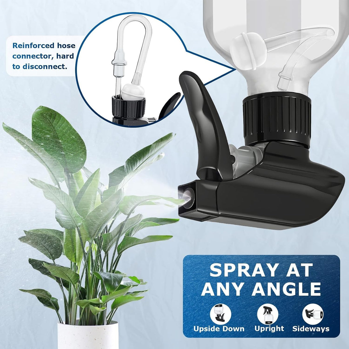15oz Graduated Spray Bottles 4-Pack - 360° Adjustable Nozzle & Leakproof Design