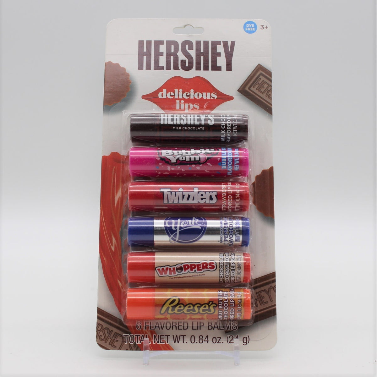 Hershey Lip Balm Set - 6 Flavors Including Bubble Yum, Twizzlers, Reese's