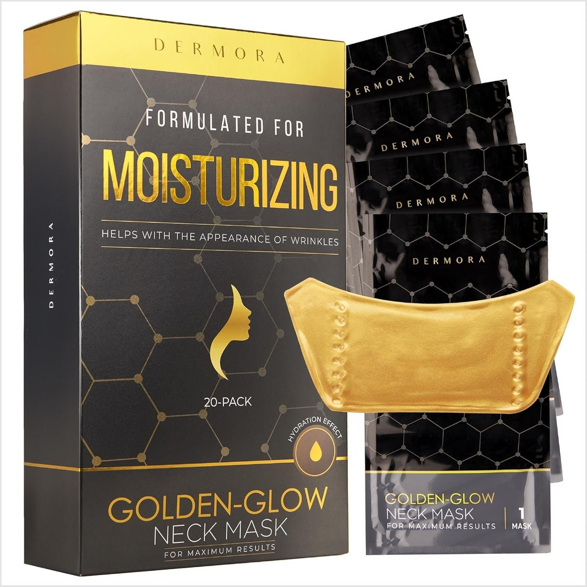 Golden Glow Neck Mask - 20 Pack