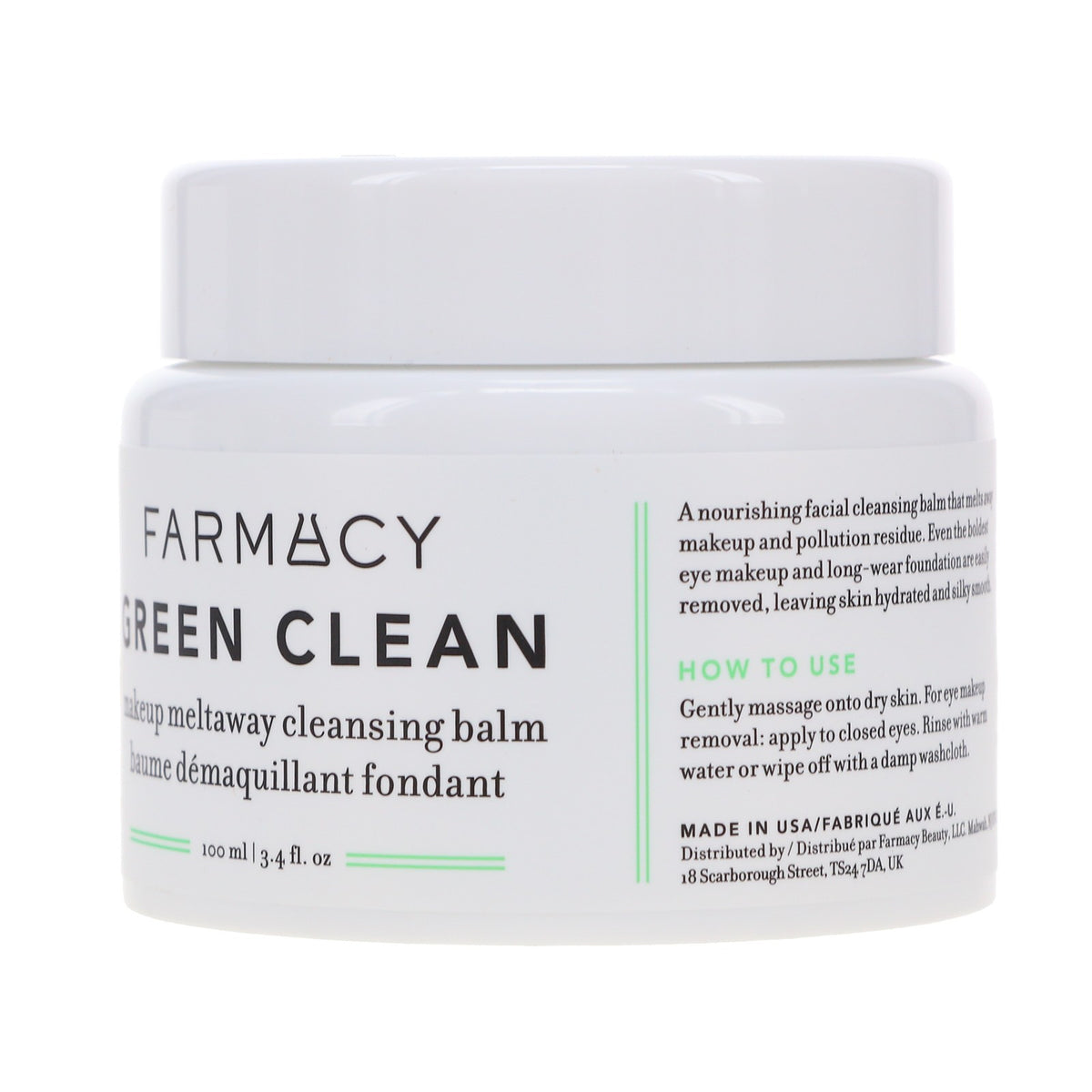 Green Clean Makeup Meltaway Cleansing Balm - 3.4 Oz Facial Cleanser