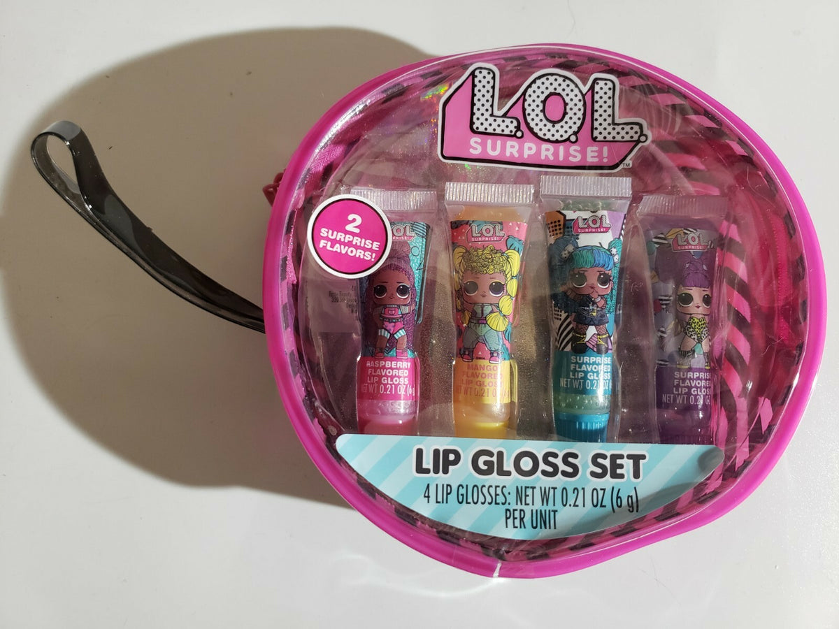 Flavored Lip Gloss Set - 4 Piece Surprise Lip Makeup Collection