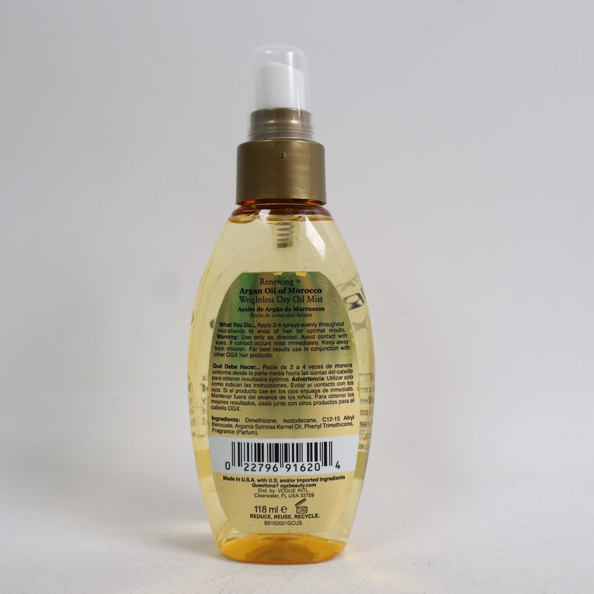 2 Pack Dry Oil Mist with Argan Oil of Morocco - Weightless Hair & Skin Treatment