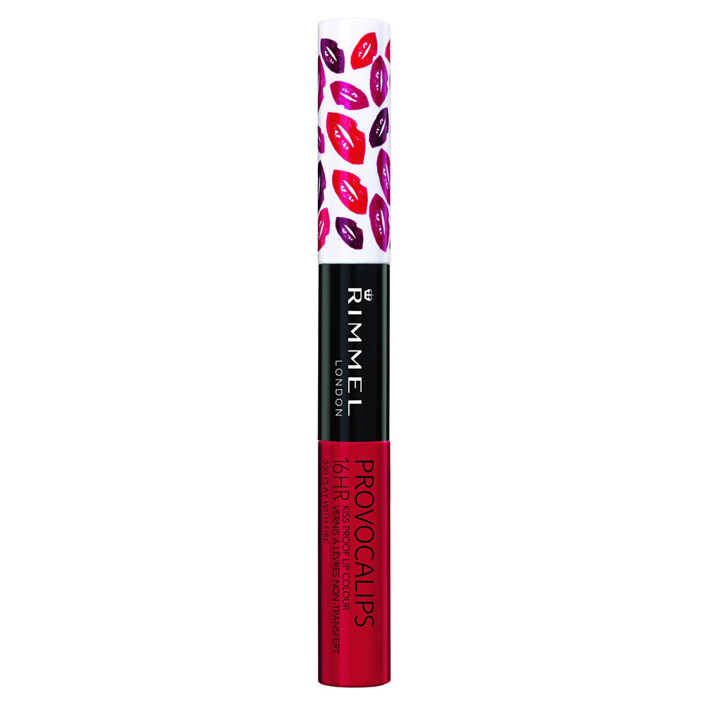 Kiss Proof Lipstick Set - 16 Hour Transferproof Moisturizing Lip Color - Play with Fire - 3 Pack