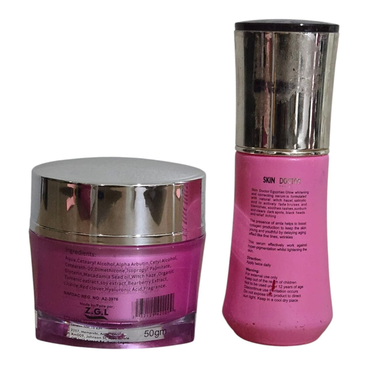 Egyptian Glow Anti-Spot Face Cream & Vitamin C Serum Set - Skin Doctor