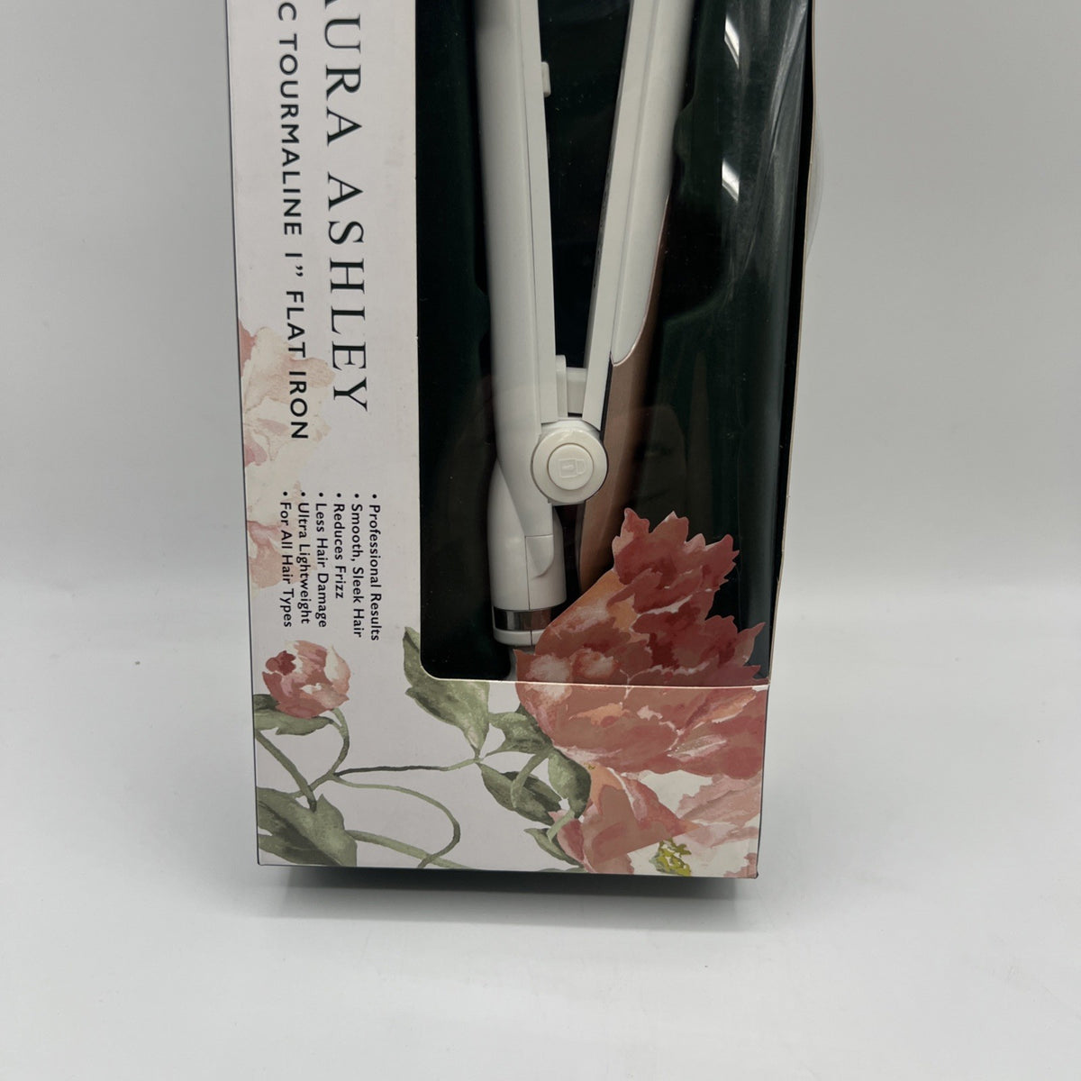 Ceramic Tourmaline Flat Iron 1 Inch Hair Straightener White