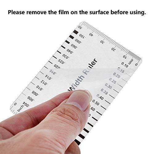 Plastic Concrete Crack Width Ruler - 10 Pack, Clear A & B, Credit Card Size