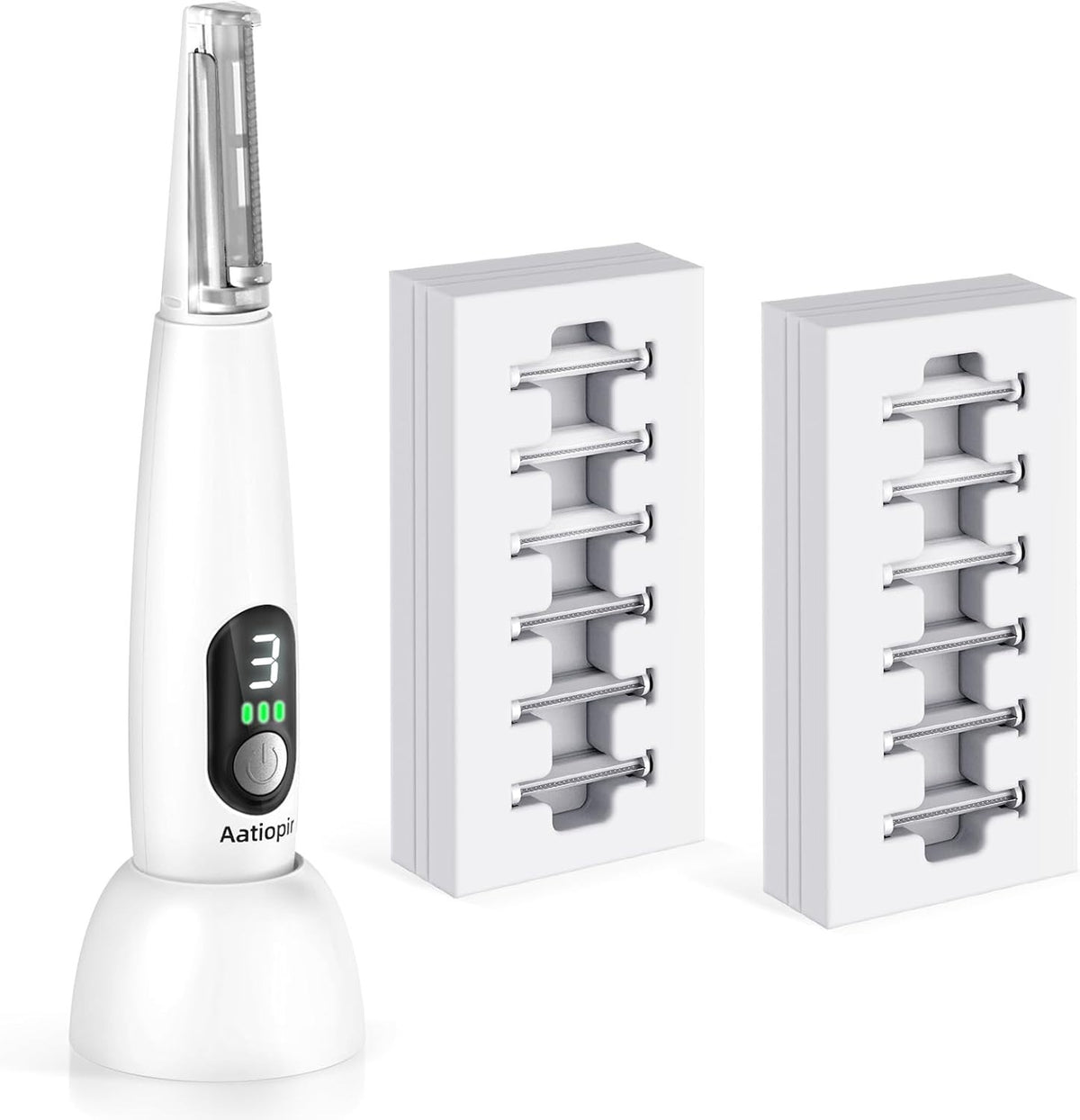 Sonic Dermaplane Razor for Women Facial Exfoliation & Painless Grooming - 3 Speeds, 8 Blades