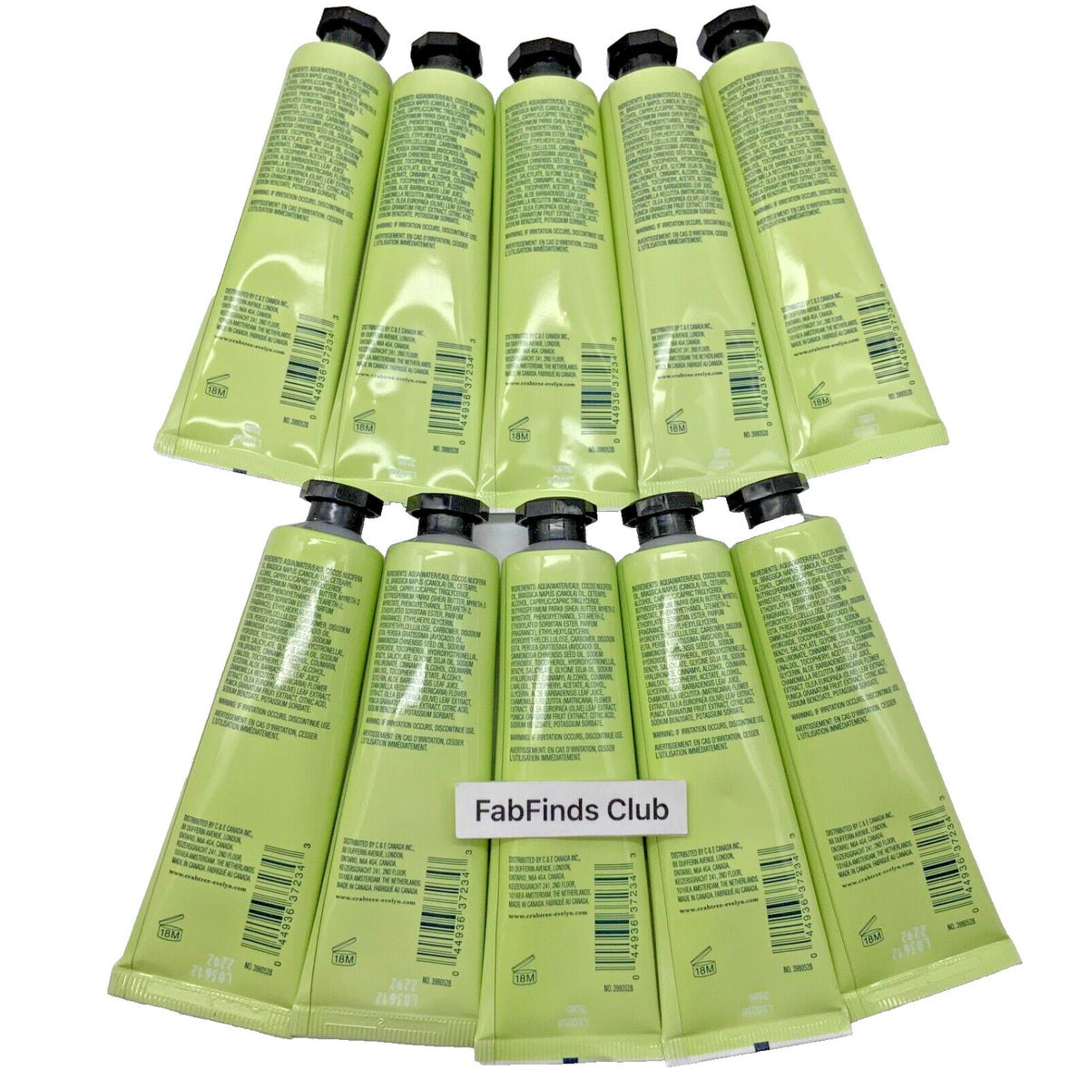 Sweet Almond Oil Hand Cream - 10 Travel Size Tubes (0.9oz Each)