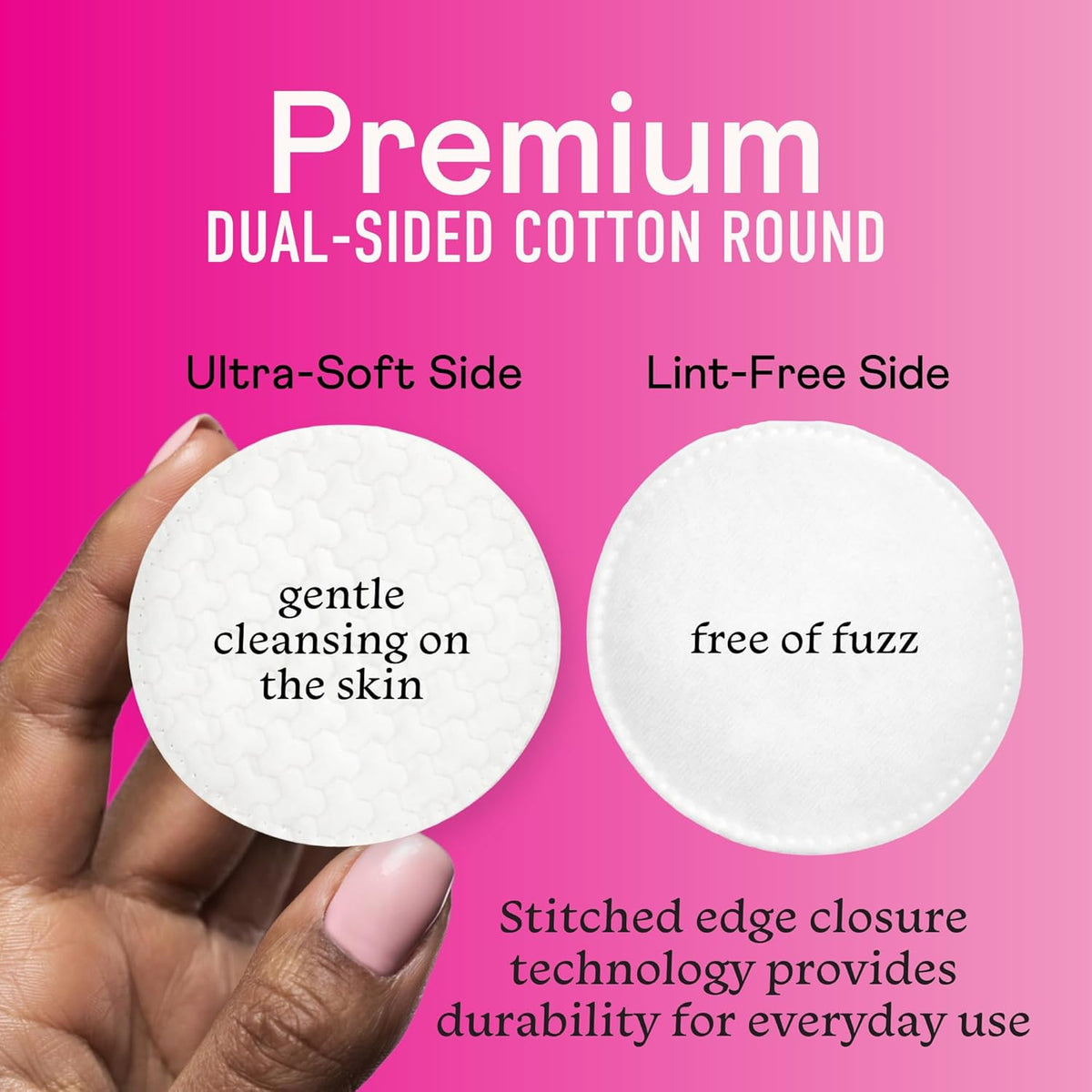Cotton Rounds for Makeup Removal & Skincare - 100% Chlorine Free, Hypoallergenic, Pack of 300