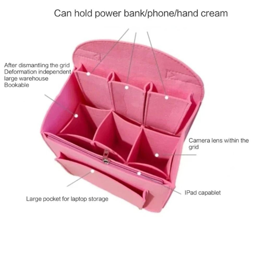 Portable Makeup Organizer Insert for Travel Backpack & Bags - Divider & Storage