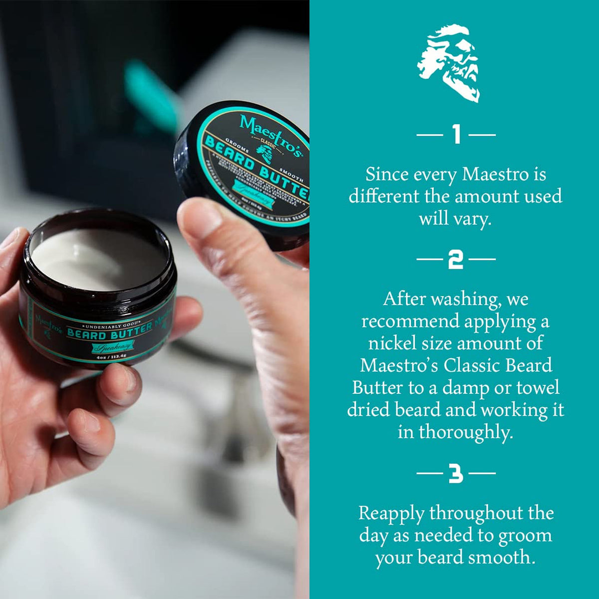Hydrating Beard Butter for All Beard Types - Anti-Itch & Moisturizing 4 oz