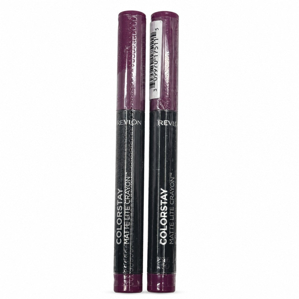 Revlon ColorStay Matte Lite Crayon Lipstick 005 Sky High Water-Resistant 2-Pack