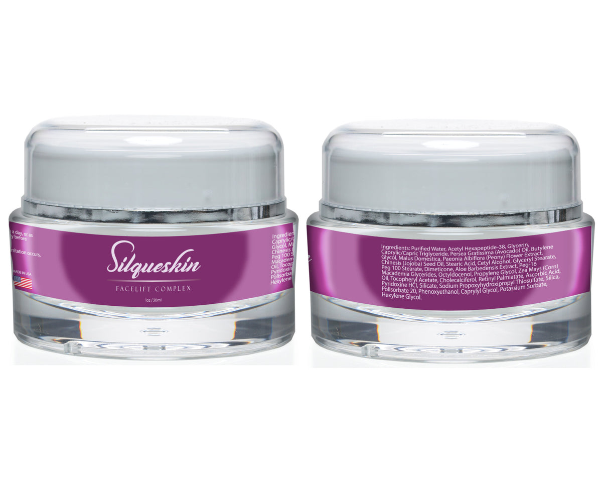 Silqueskin Anti-Aging Moisturizer for Face & Neck - Collagen Boost, Fine Line Reduction