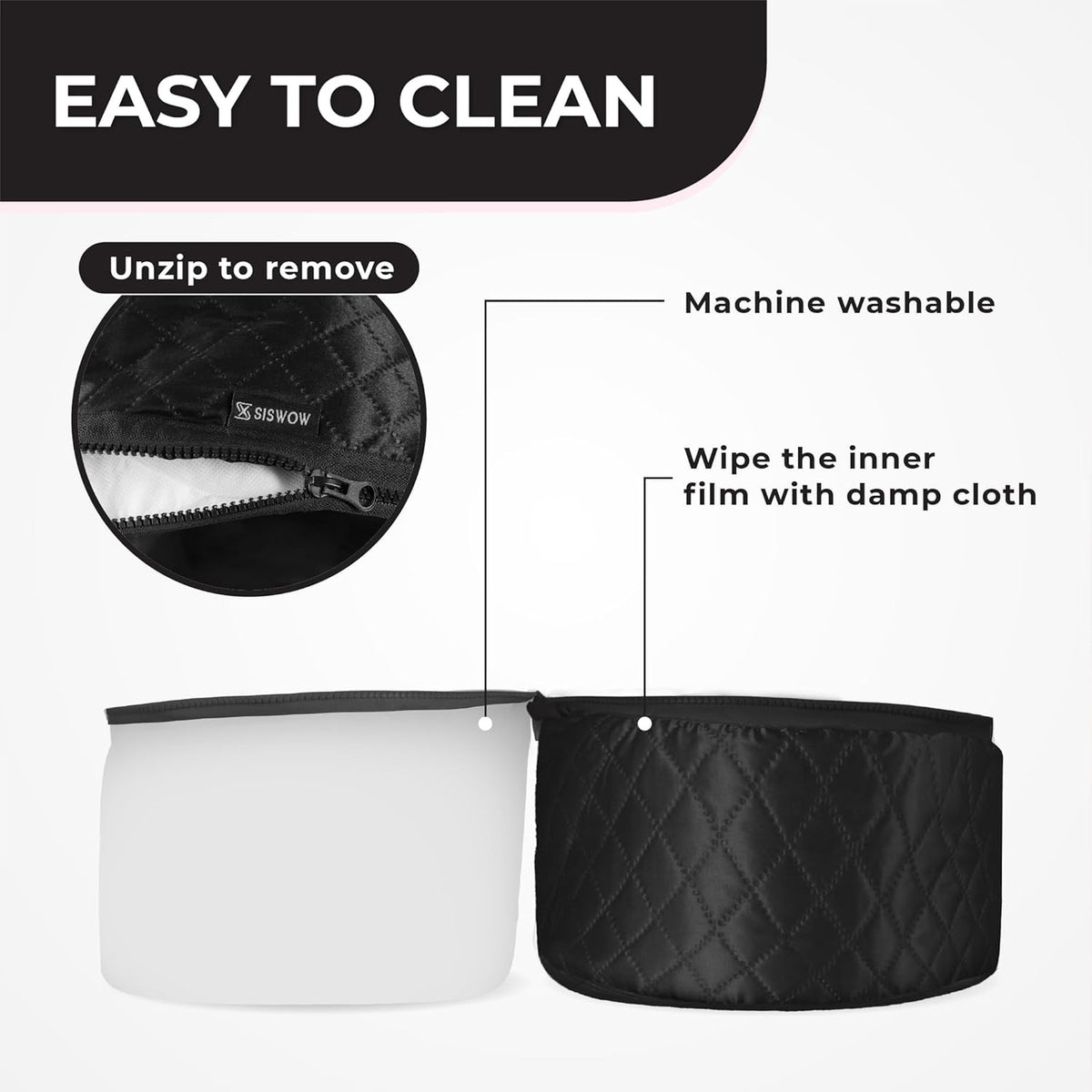 Hair Steamer for Natural Hair - Thermal Deep Conditioning Cap with 10 Adjustable Heat Levels