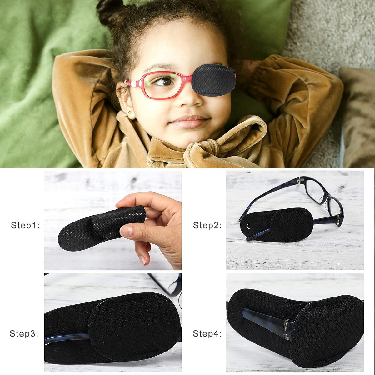 Comfortable Lazy Eye Patches for Kids & Adults - Pack of 6