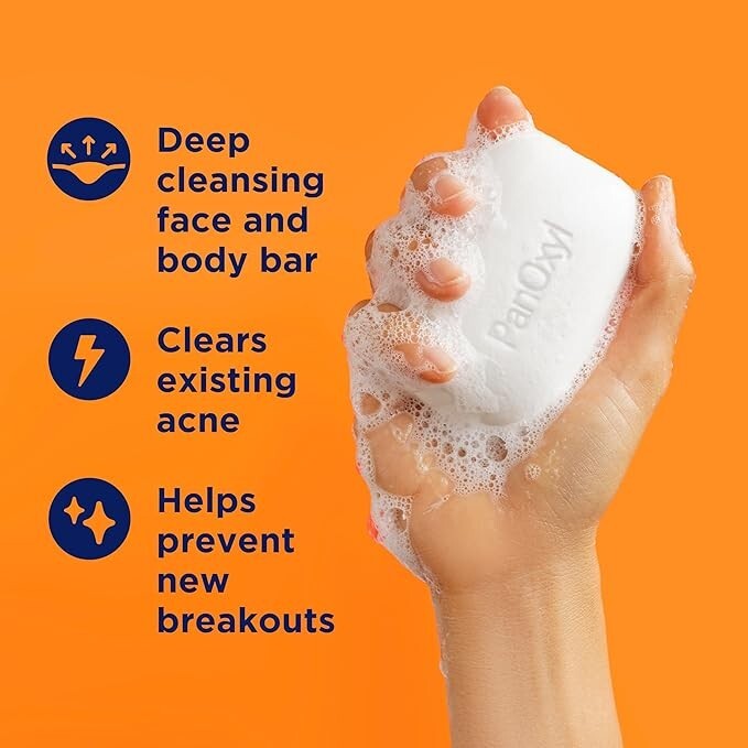 Acne Treatment Bar with 10% Benzoyl Peroxide - Deep Cleansing Pore Minimizer