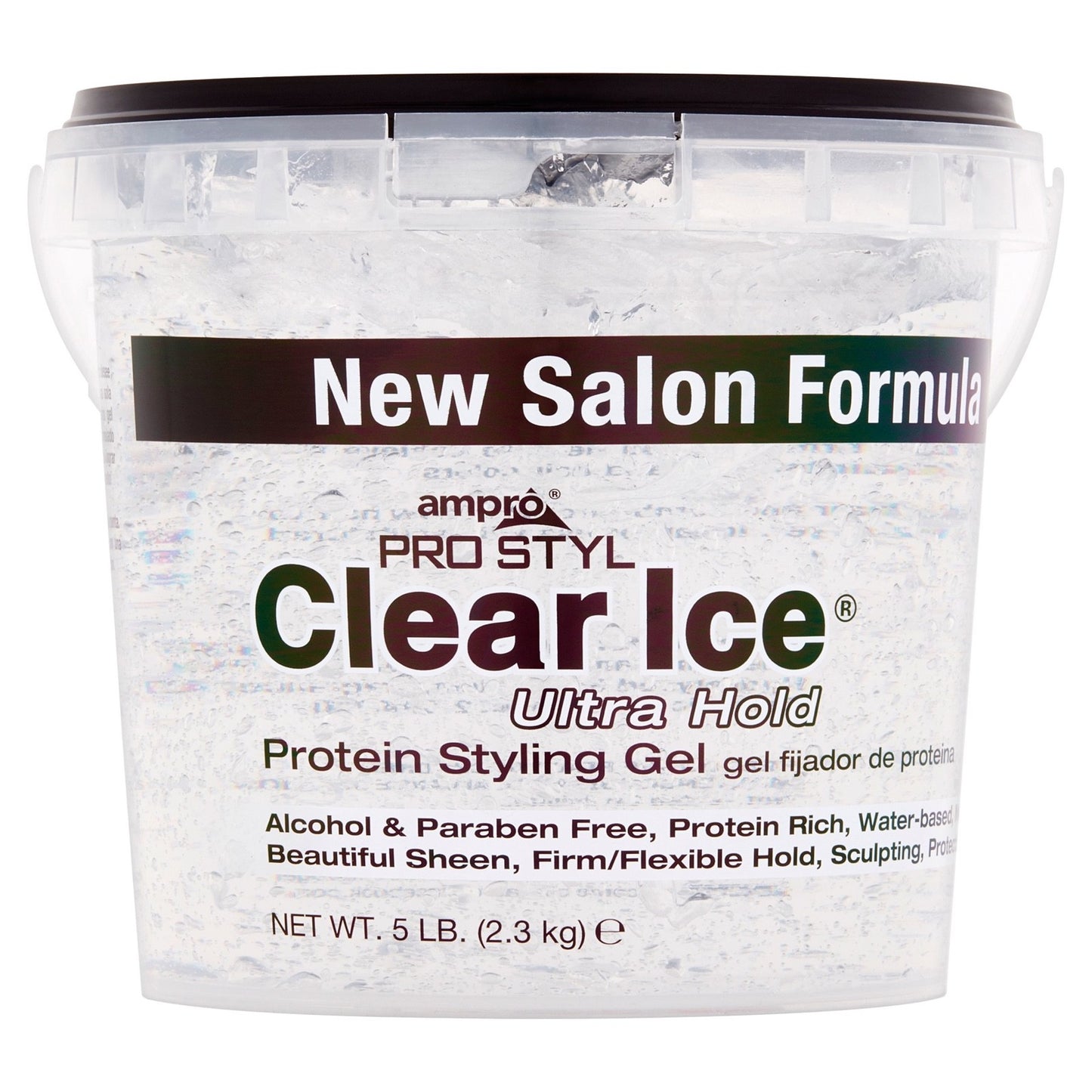 Protein Styling Gel 5lb - Clear Ice Hair Gel for Strong Hold