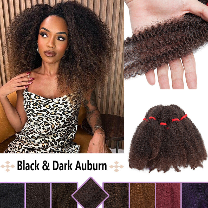 Kinky Afro Hair Extensions Bulk Curly Twist Crochet Braids Natural Puff