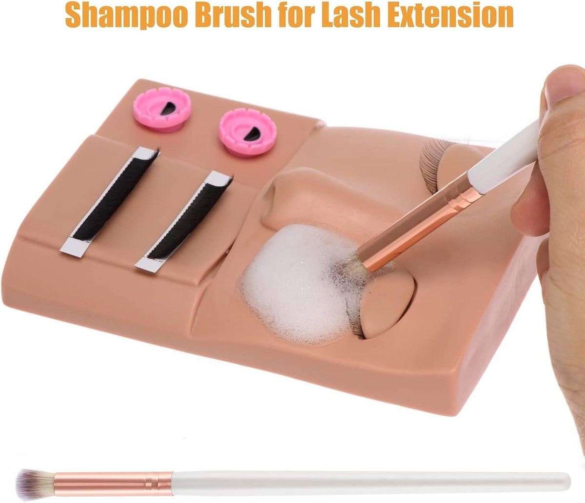 5 Pack Eyelash Extension & Lash Cleaning Brushes - Soft, Reusable Makeup Tool