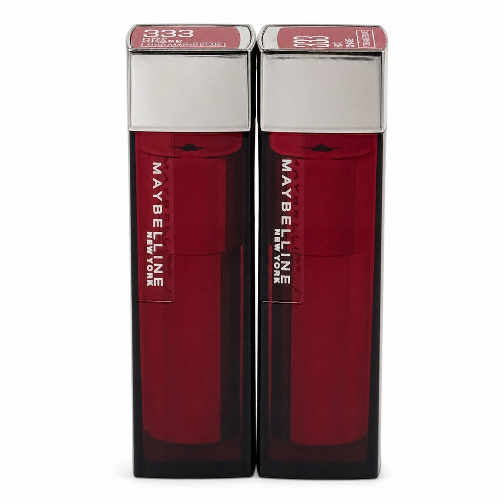 Maybelline Hydrating Cream Lipstick Hot Chase 333 2-Pack - Rich, Nude & Bold Shades