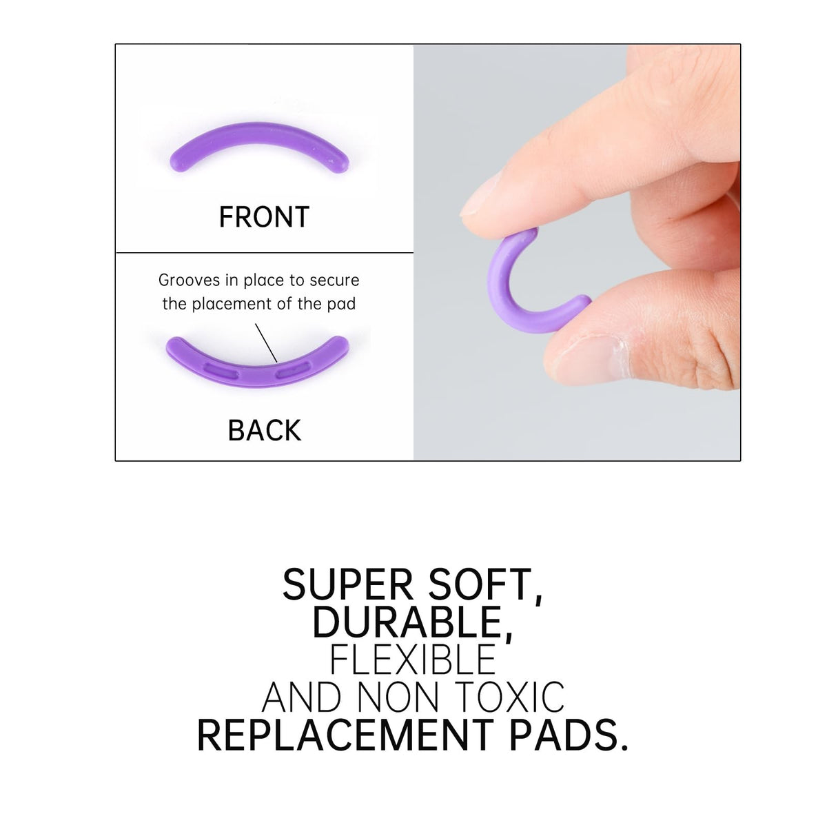 Eyelash Curler Refill Pads Silicone Compatible with e.l.f. 24 Pack