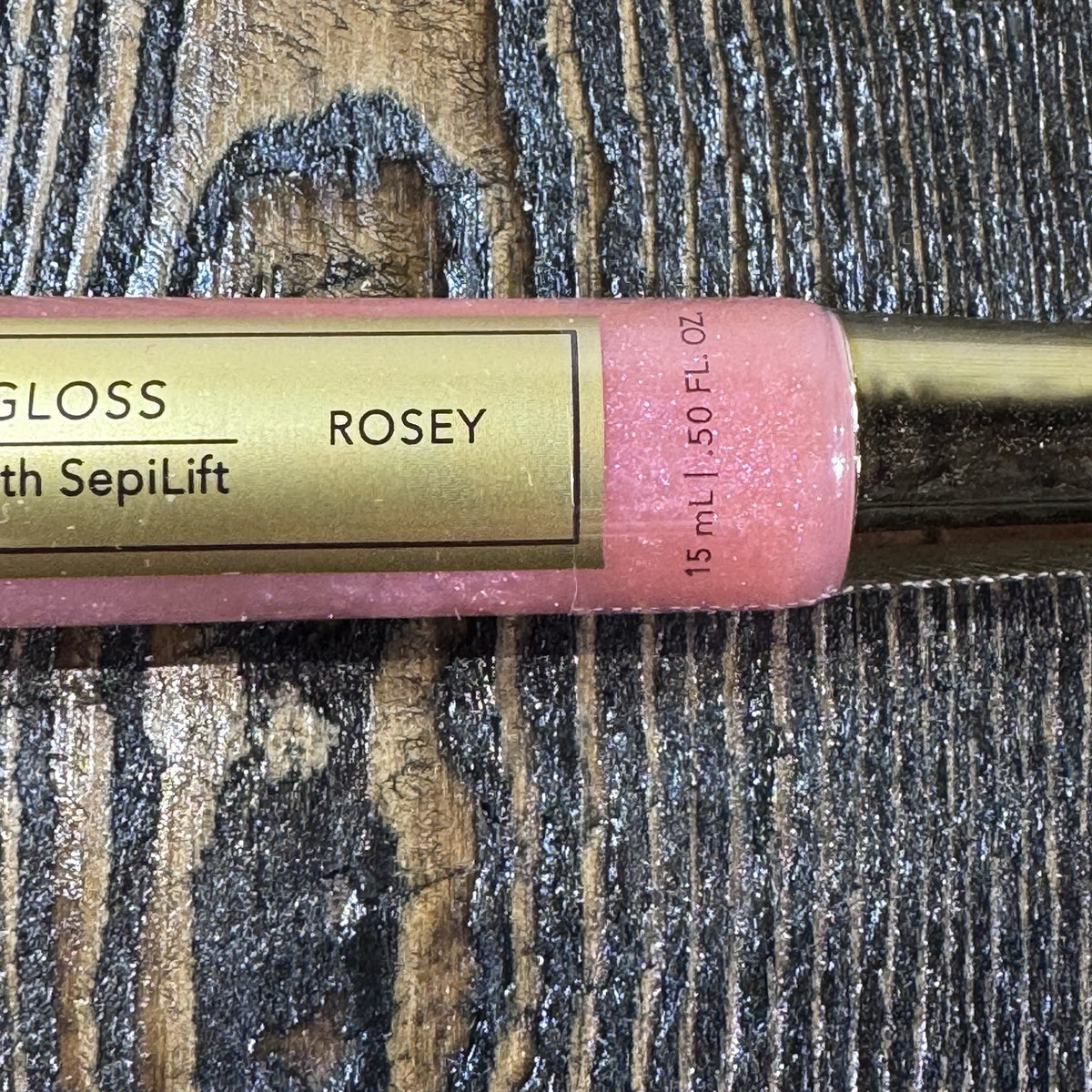 Lip Gloss with Peptides and Pearl Shine - Rosey Pink Shimmer, 15ml