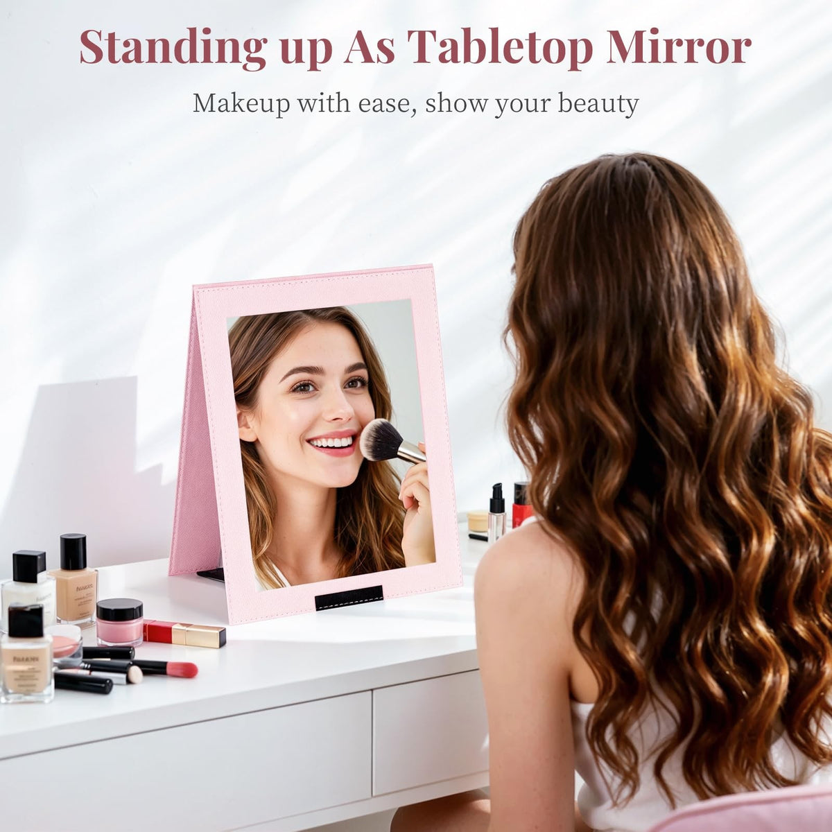 Foldable Full-Length Mirror for Travel - 33x13 Inch Acrylic Dancing Backstage