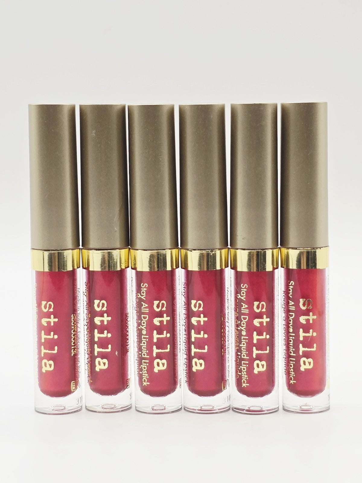 6-Pack Liquid Lipstick Set - Shimmer Finish, Travel Size, Long-Lasting