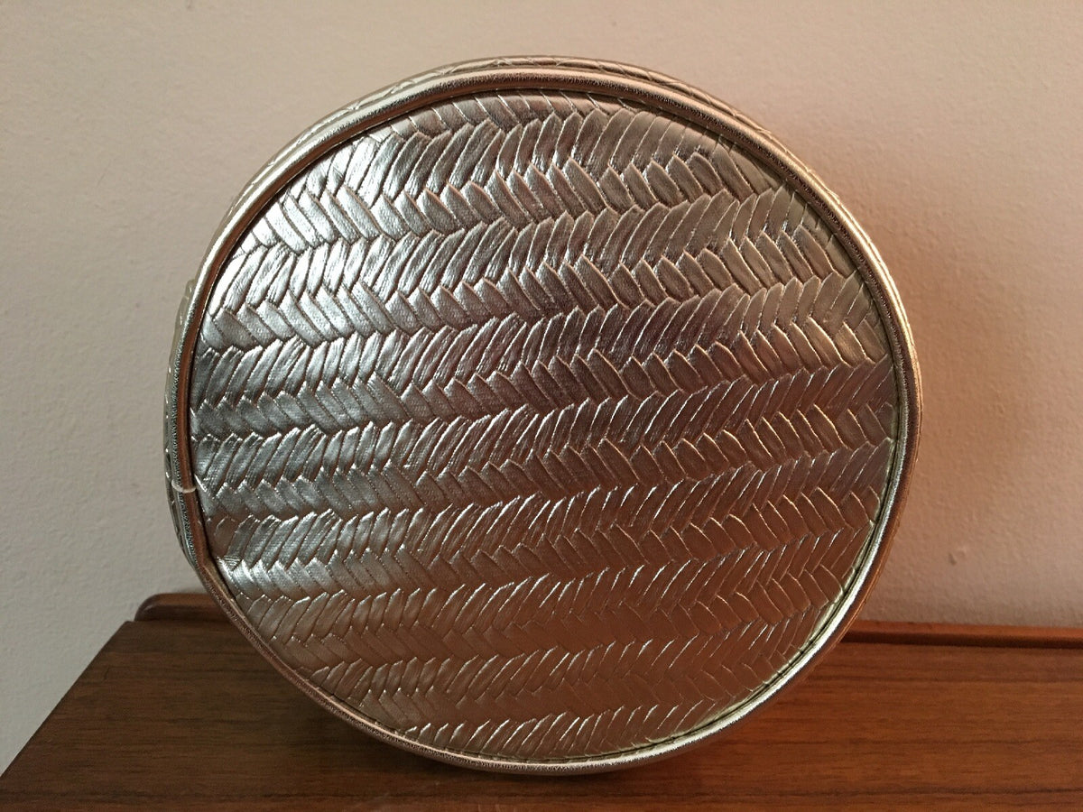 Travel Makeup Case in Gold Metallic Faux Leather - Compact & Stylish