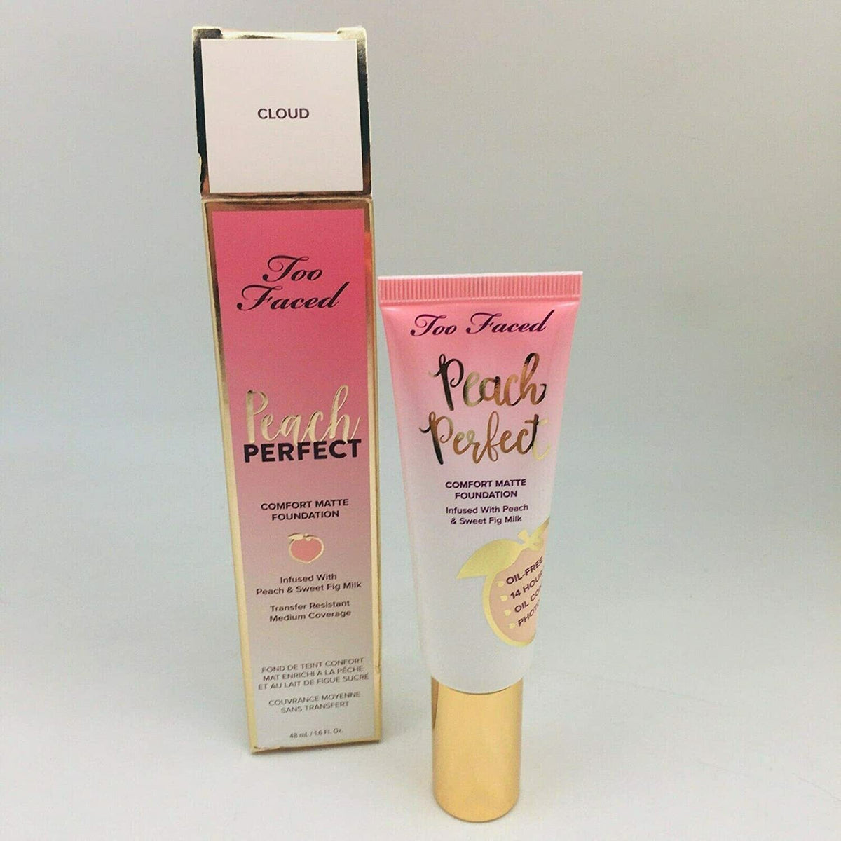 Transfer-Resistant Matte Foundation with Peach & Fig Scent - Medium Coverage, 1.6 Fl Oz