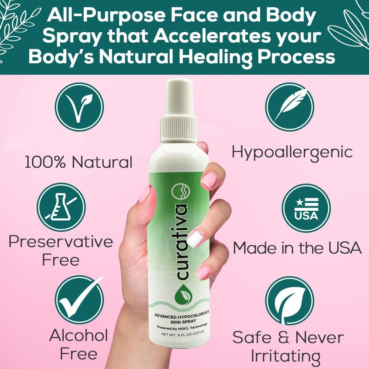 Hypochlorous Skin Spray - Natural Skin Care & Anti-Aging Solution