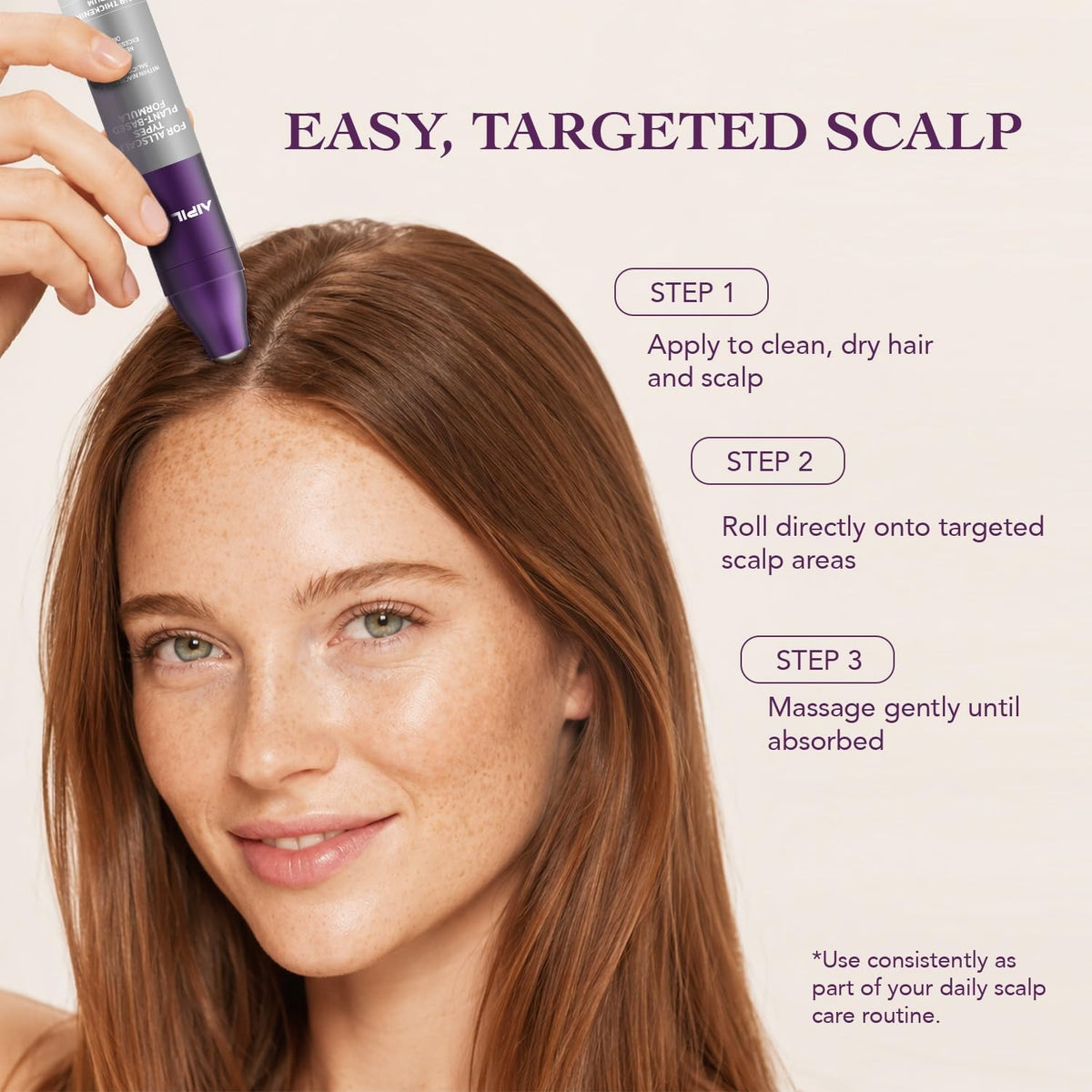 Hair Thickening Scalp Serum Roll-On with Rosemary