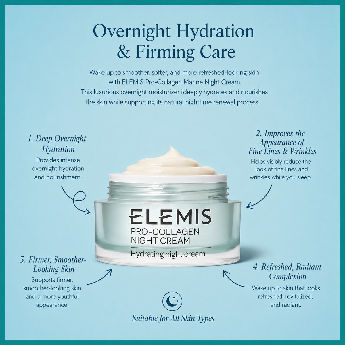Anti-Aging Marine Night Cream for Dry Skin - Nourishing Hydration & Wrinkle Reduction
