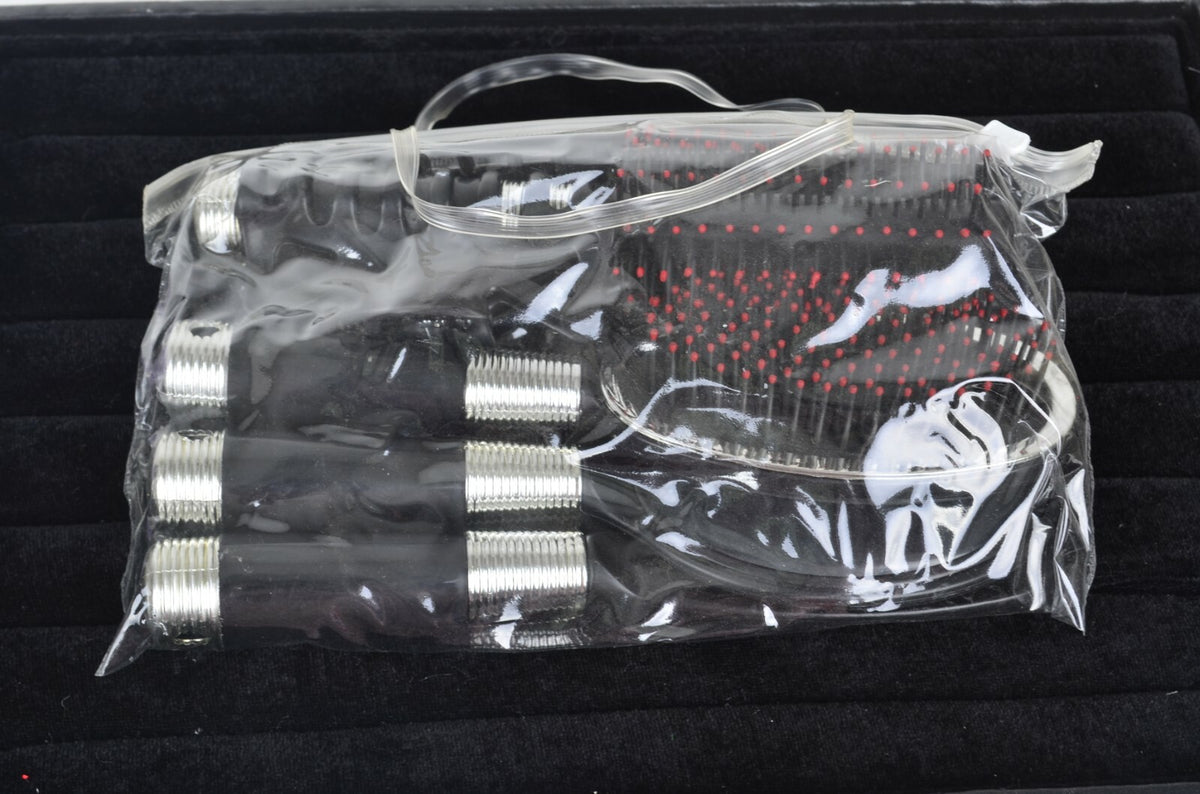 Gift Set Hair Styling Tools with Comb Brush Curling Iron Mirror Clip - Multi Color