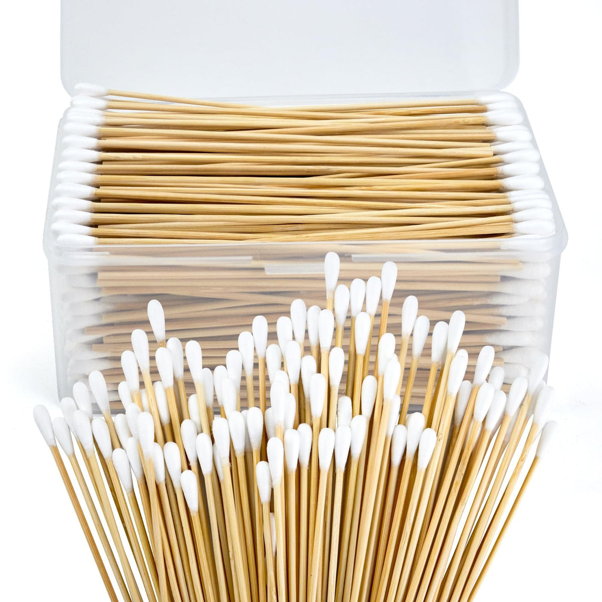 600PCS Long Cotton Swabs - Perfect for Cleaning, Makeup, Pet & Gun Care