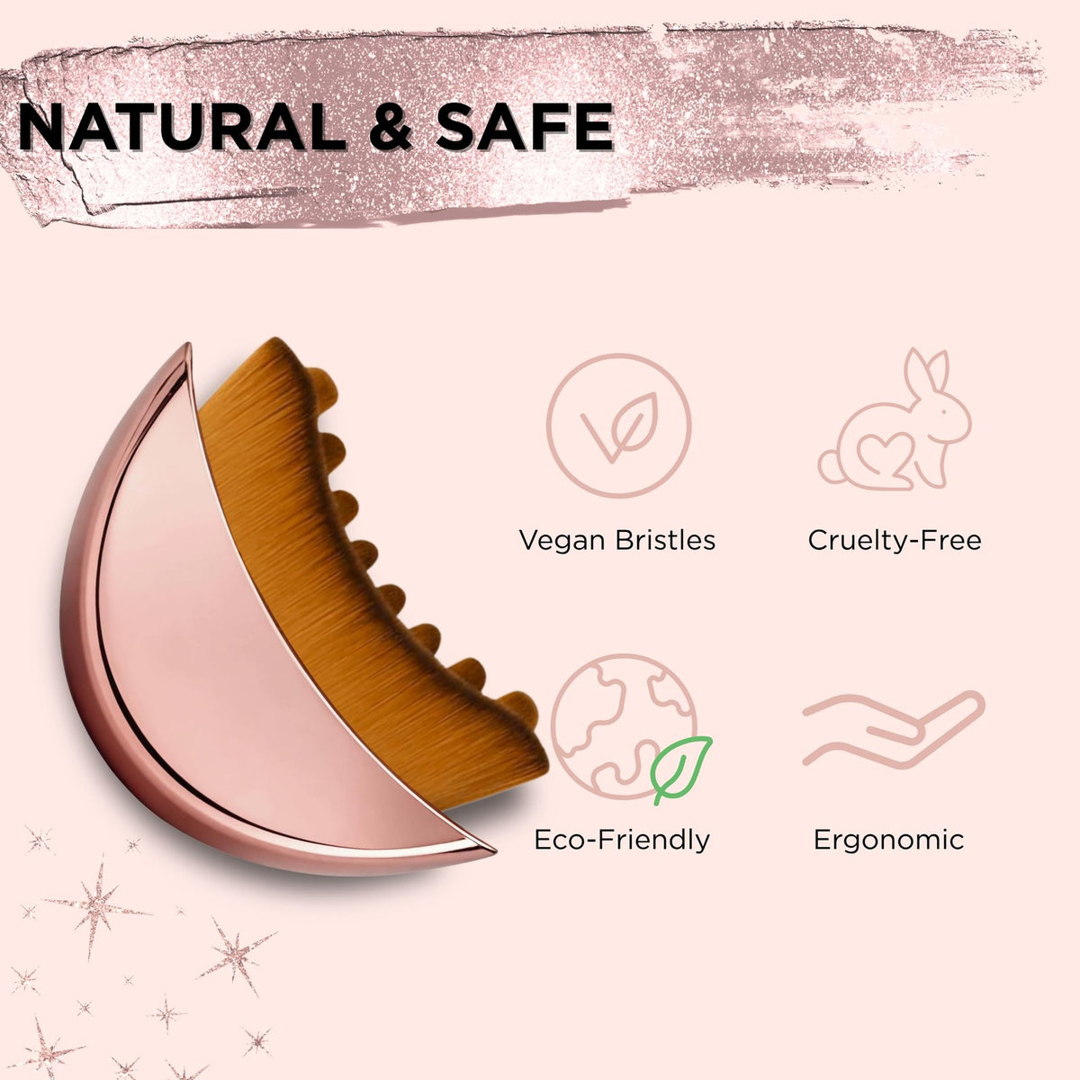 Lymphatic Face Brush for Puffiness Reduction - Rose Gold