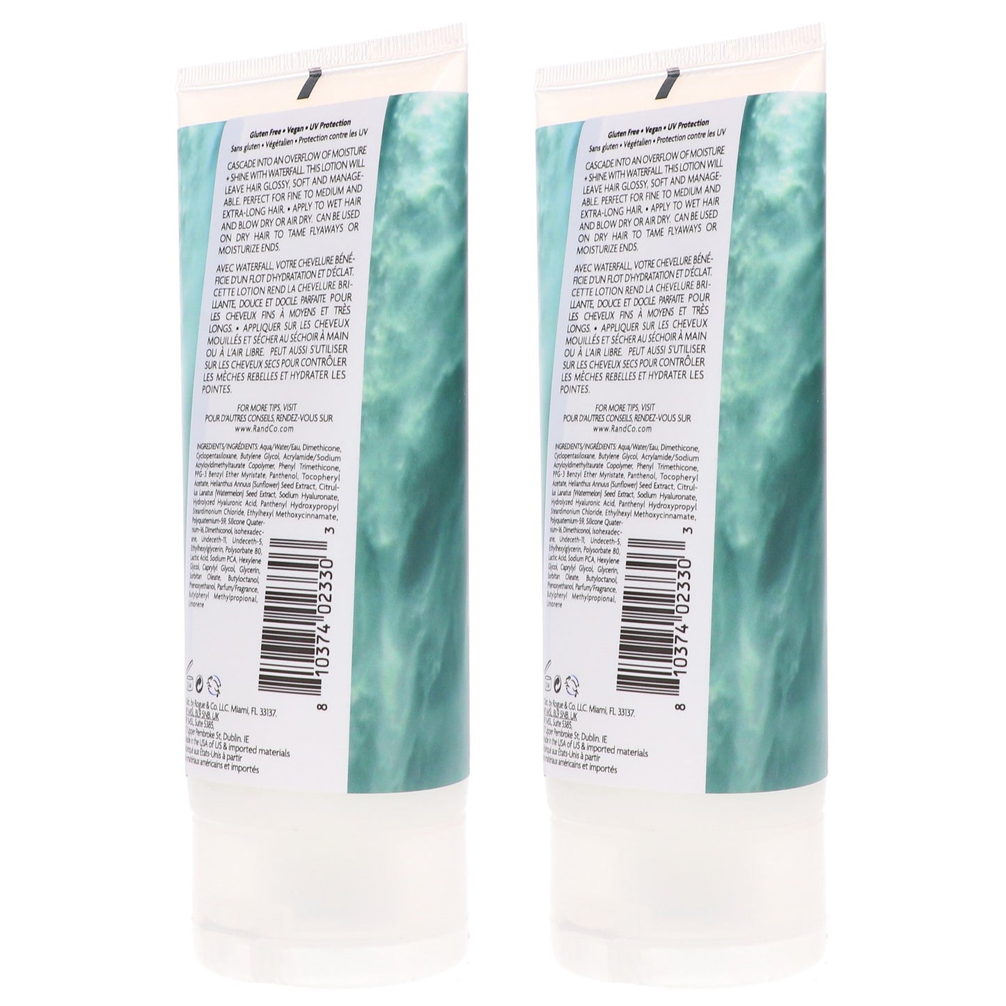 Waterfall Moisture and Shine Hair Lotion 5 oz 2 Pack - Soft, Glossy Finish