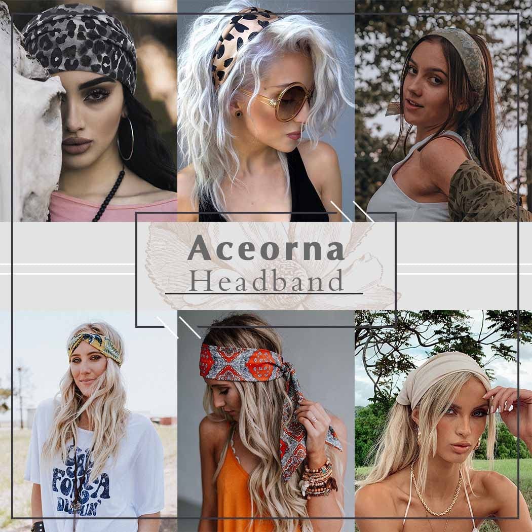 Boho Headbands Wide Knotted Hairbands 1 Count (Pack of 3), Multicolor