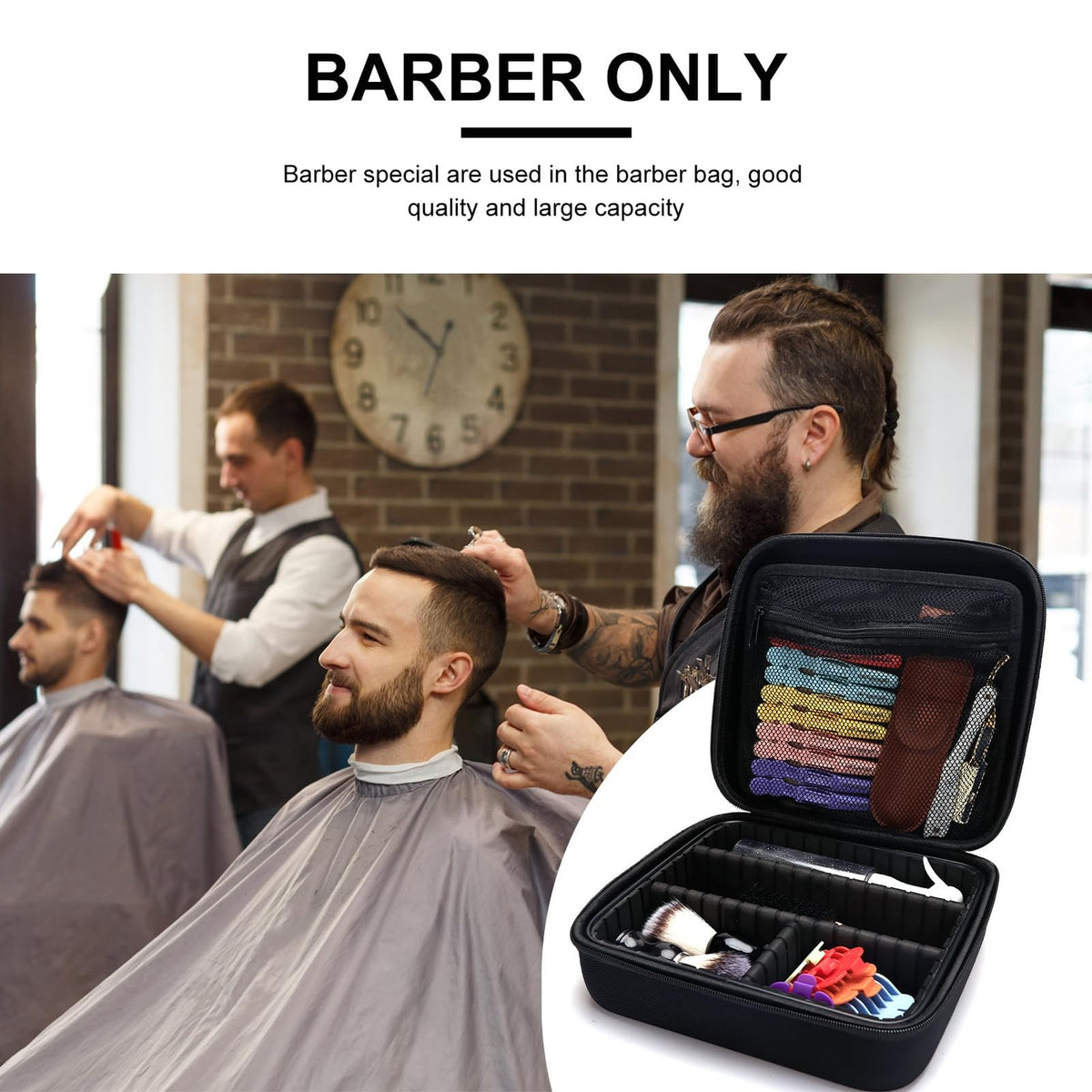 Barber Carrying Case – Professional Hair Clipper & Tool Organizer Bag