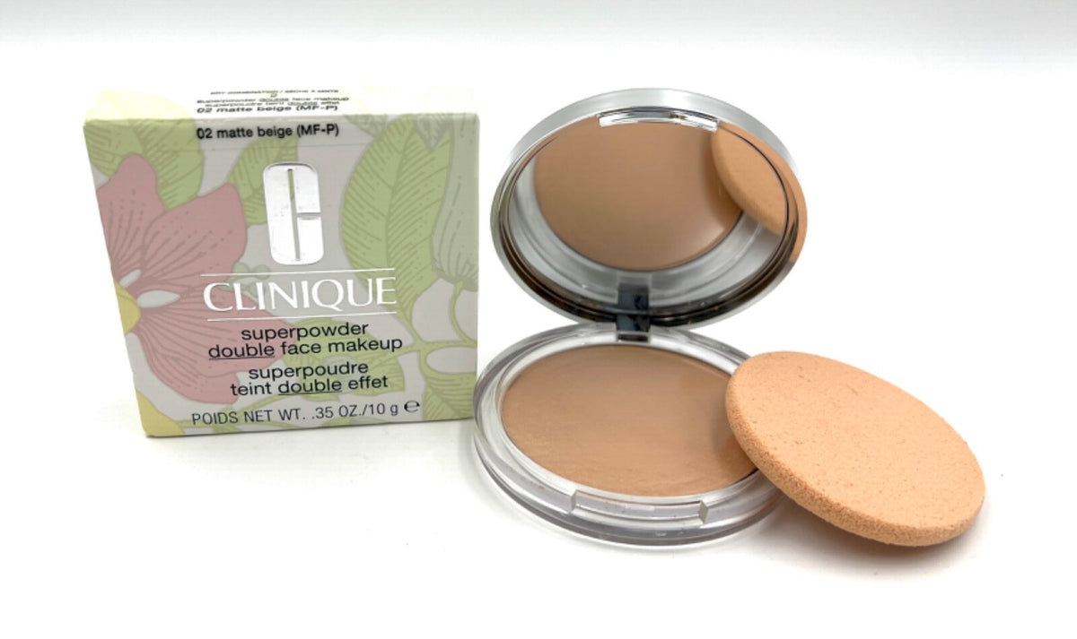 Clinique Superpowder Double Face Makeup Matte Beige Full Size 0.35 oz