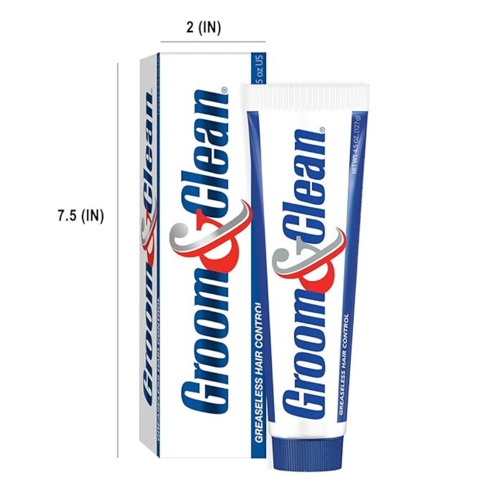 Groom & Clean Hair Styling Cream - Greaseless Medium Hold, 4.5 Oz (Pack of 2)