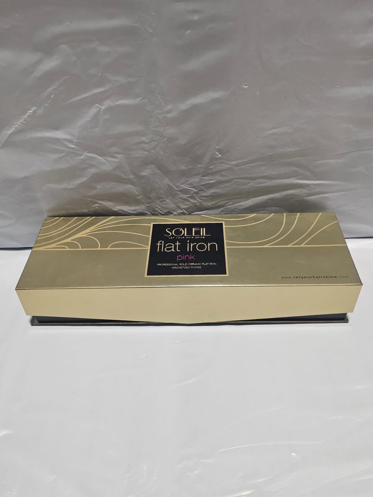 Soleil Pink Metallic Rubberized Hair Straightener with Ceramic Plates