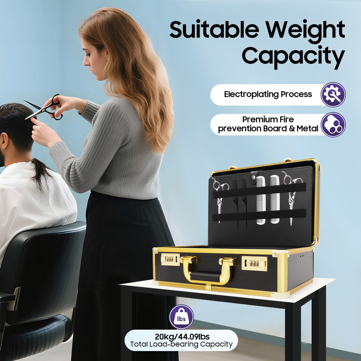 Professional Barber Carrying Case Organizer Clipper Box Travel Carry