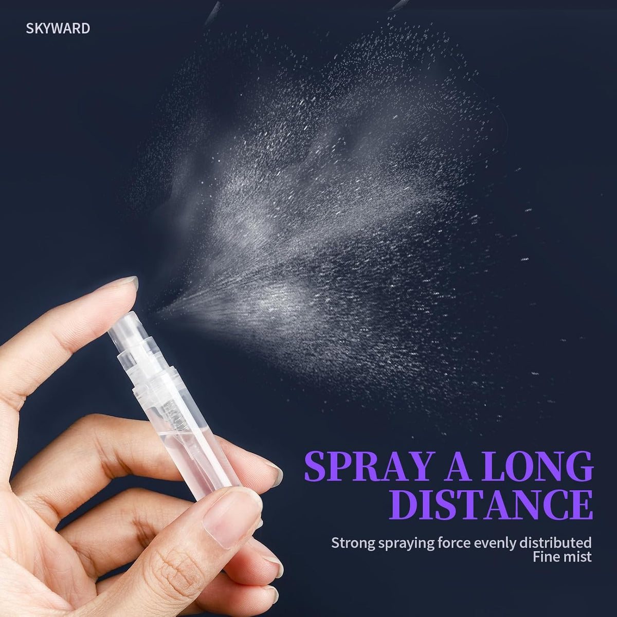 Mini Spray Bottles Set 2 Sizes 3ml & 5ml Leak-Proof Refillable Plastic