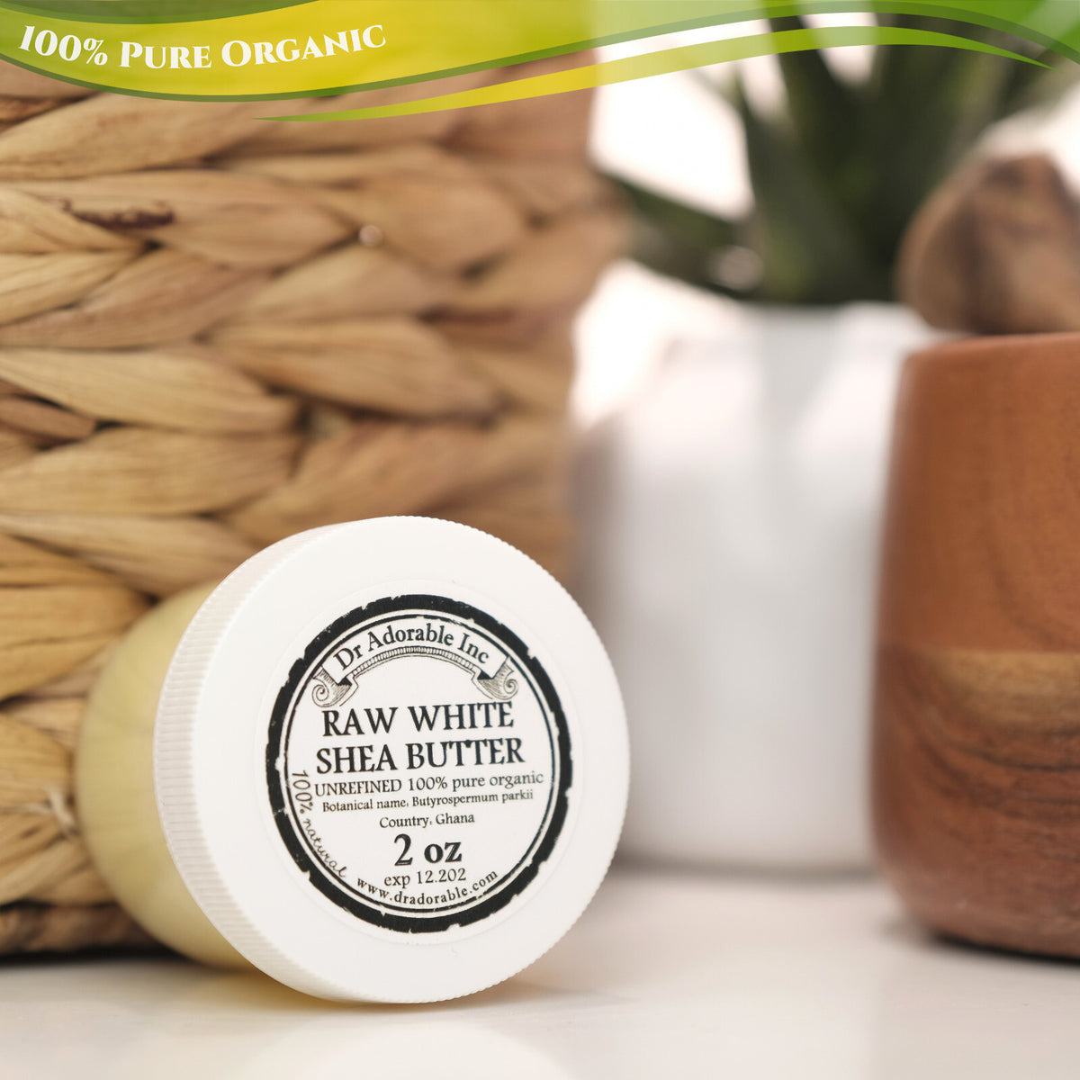 Unrefined White Shea Butter - 100% Organic Raw
