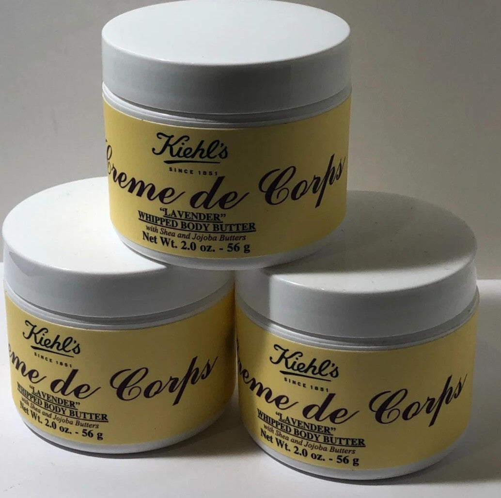 Kiehl's Creme De Corps Lavender Whipped Body Butter 2 oz / 60ml Each