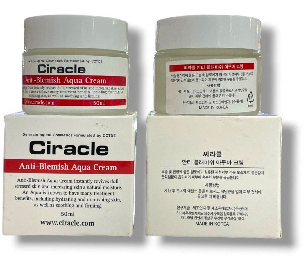 Ciracle Anti Blemish Aqua Cream (50mL) Lot Of 2