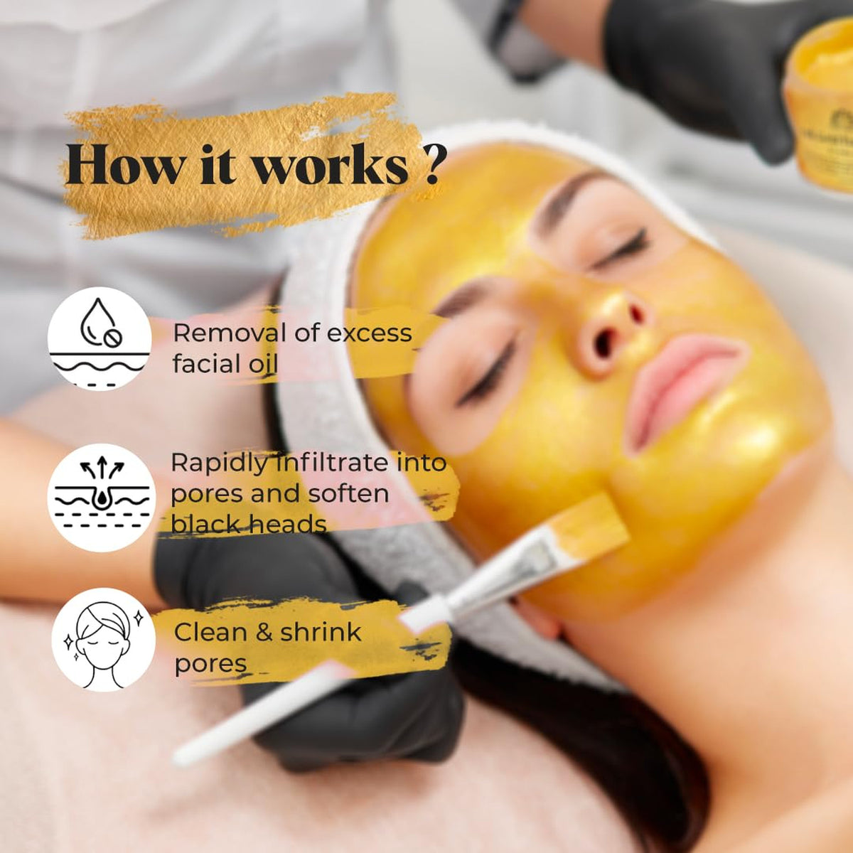 24K Gold Facial Mask - Anti-Aging Moisturizing Treatment