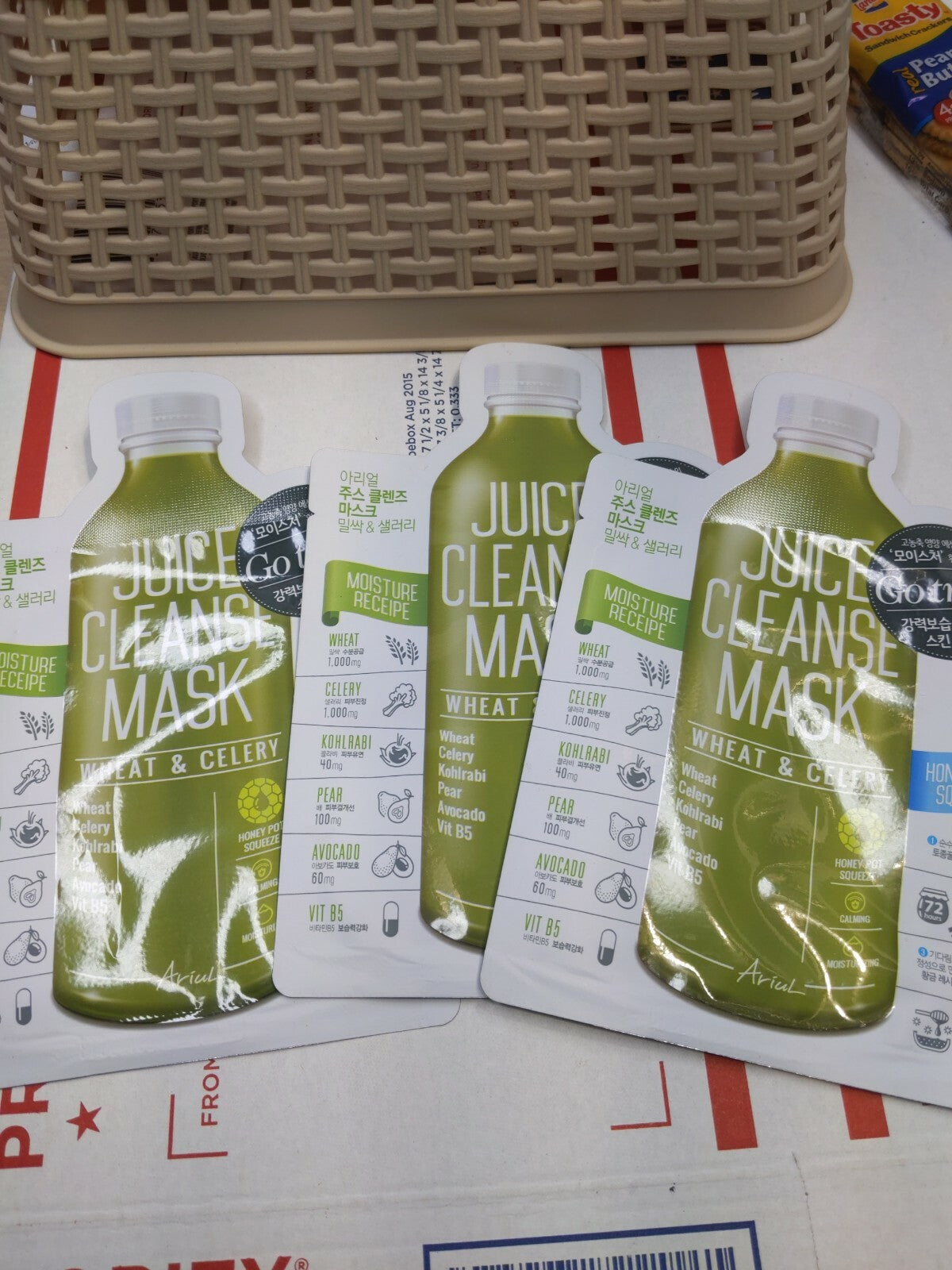 Ariul Juice Cleanse Mask Moisture Recipe - Set of 3